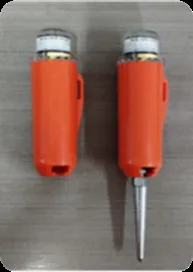 Detalle de nodo sísmico STRYDE utilizado en estudios geotécnicos