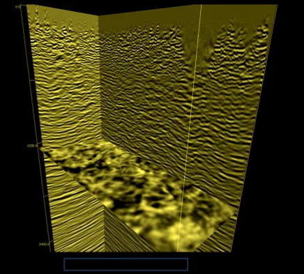 Software propio de Flores Energy para interpretación 3D sísmica